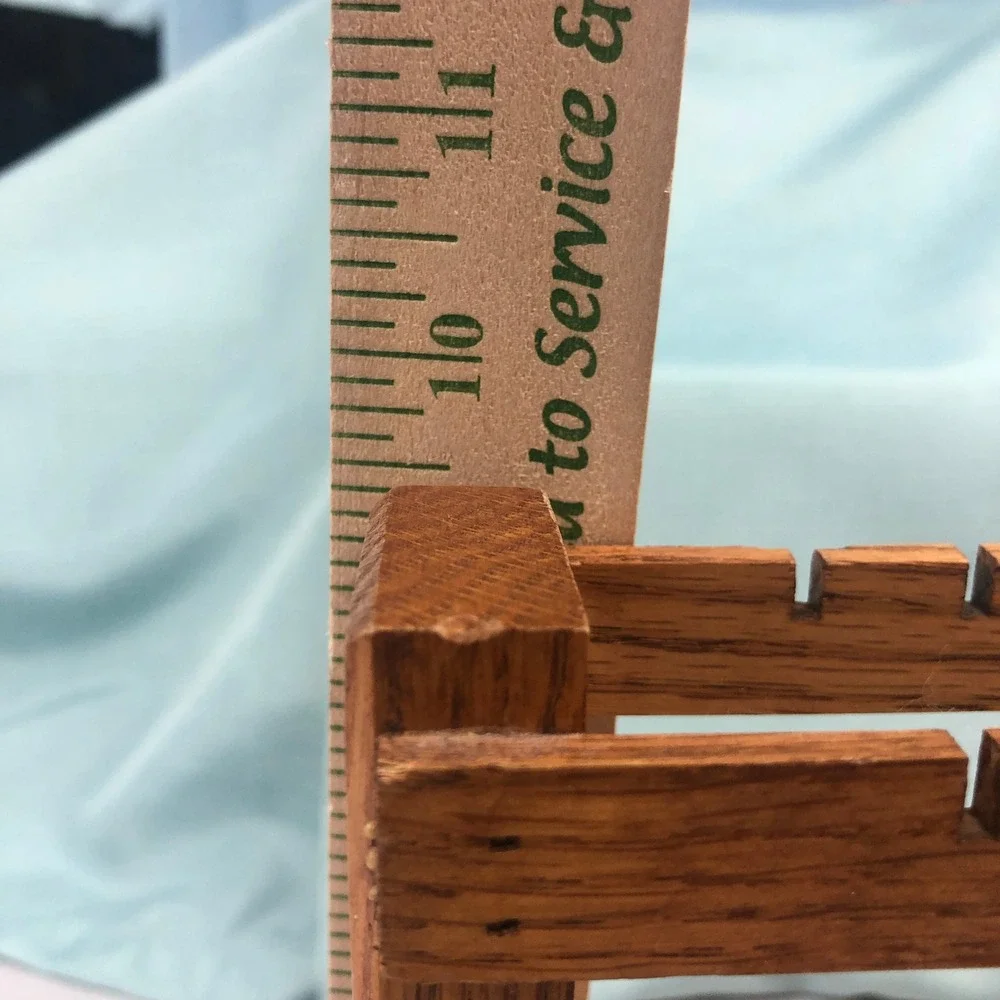 Handmade Solid Oak Wood 3 Tier Earring Holder Organizer Display Stand Brown
